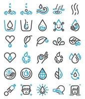 Drinking water icon set vector