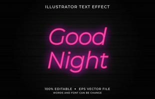 efecto de texto en minúscula rosa neón brillante vector