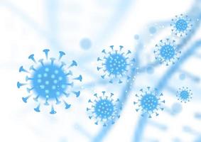 células de coronavirus azul vector