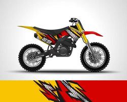 etiqueta de vinilo de motocross vector