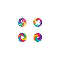 Rainbow logo icon set vector