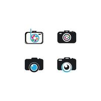 Camera icon set vector