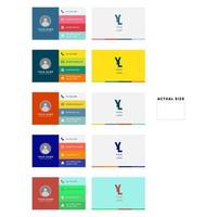 Color Block Business Card Set vector