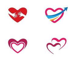 conjunto de logotipo de corazón de amor vector