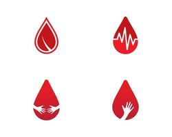 conjunto de logotipo de gota de sangre