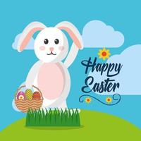 Happy easter bunny vector