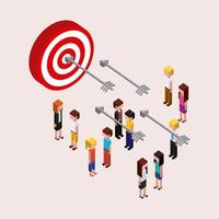 People characters target isometric vector