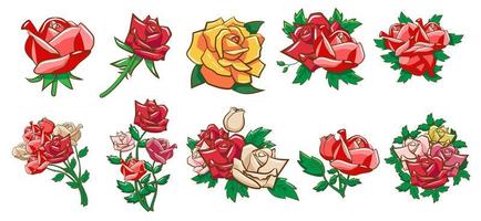 Rose element set vector