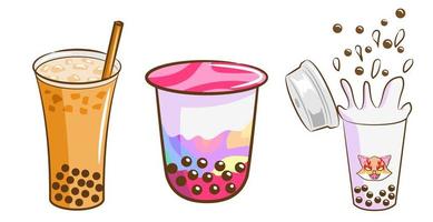 Bubble Tea Set vector