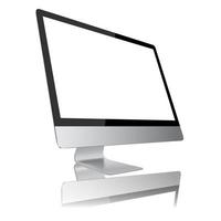 Side View of Modern Computer Monitor vector