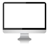 vista frontal del monitor de la computadora moderna vector