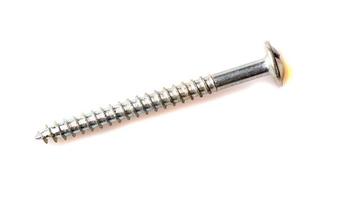metal screw isolated on a white background photo