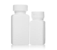 botellas médicas blancas