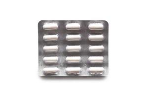 medicamento - cápsulas blancas foto
