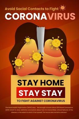 Stay Home, Health Concern Avoid Social Contact Poster