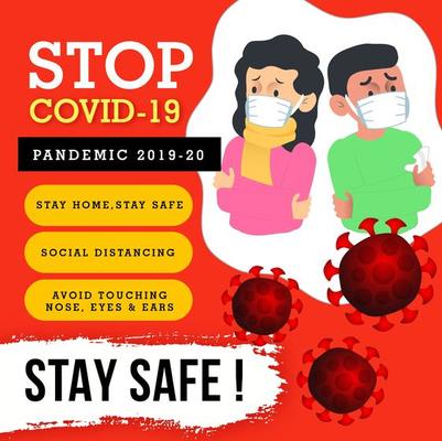 Stop Covid-19 Awareness Poster Design