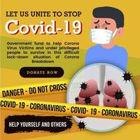 Covid-19 Awareness Poster Design vector