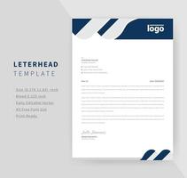 Navy Company Letterhead Design vector