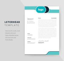 Creative Teal Design Letterhead Design vector