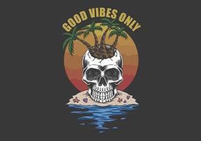 Skull beach Good vibes only