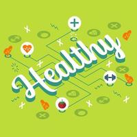 Cartel de infografía alimentos saludables y estilo de vida