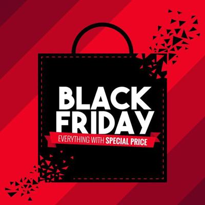 Black Friday Shopping Bag Sale Banner 966121 Vector Art at Vecteezy