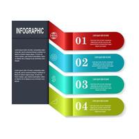 Four Step Colorful Infographic Wrapping Around Corner vector