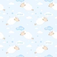 Sheep sleeping pattern vector