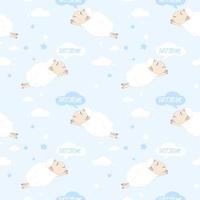 Sheep sleeping pattern vector