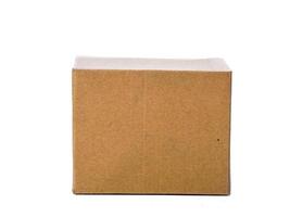 Front cardboard box, isolated on white