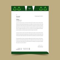 Green Letterhead Triangular Header Template Design vector