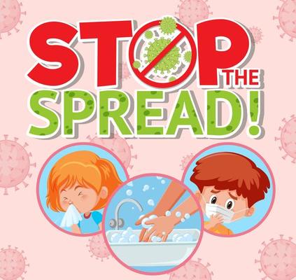 Stop the spread coronavirus poster 