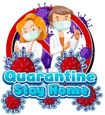 Quarantine and doctors badge design