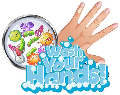 Wash your hand type design 