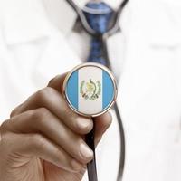 Stethoscope with national flag conceptual series - Guatemala photo