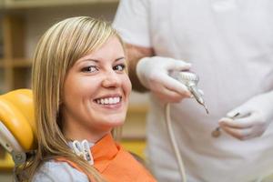 Woman at the dentis photo