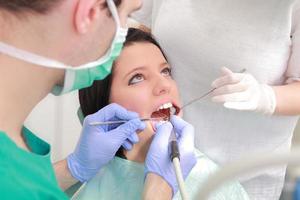 Dentists services with patient