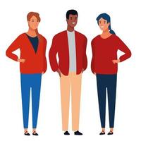 Group of diverse people  vector