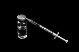 Syringe and medicine.