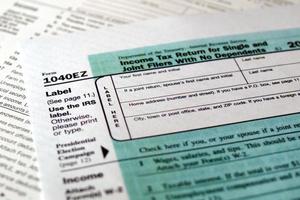 Tax form photo