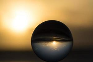 Sunset with crystal ball photo