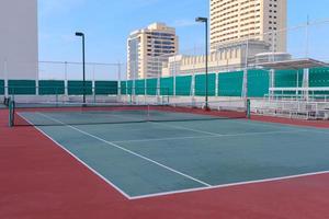 Empty tennis court photo