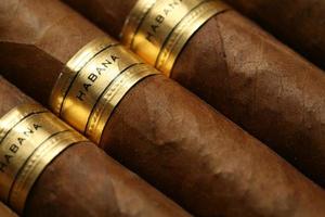 Havana cigars background design photo