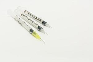 Three disposable syringes