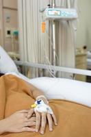 Patient on hospital bed photo