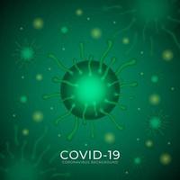 fondo verde coronavirus vector