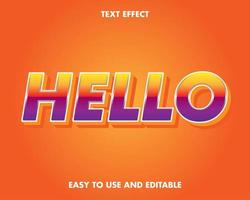 Modern Yellow and Purple Gradient Text Effect vector
