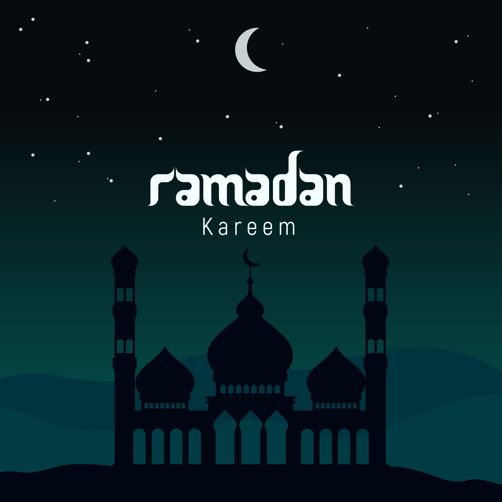Ramadan Kareem Mosque Silhouette Poster Download Free Vectors