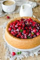 Sponge cake with cranberries