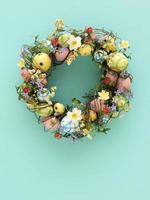 Easter Wreath on Turquoise
